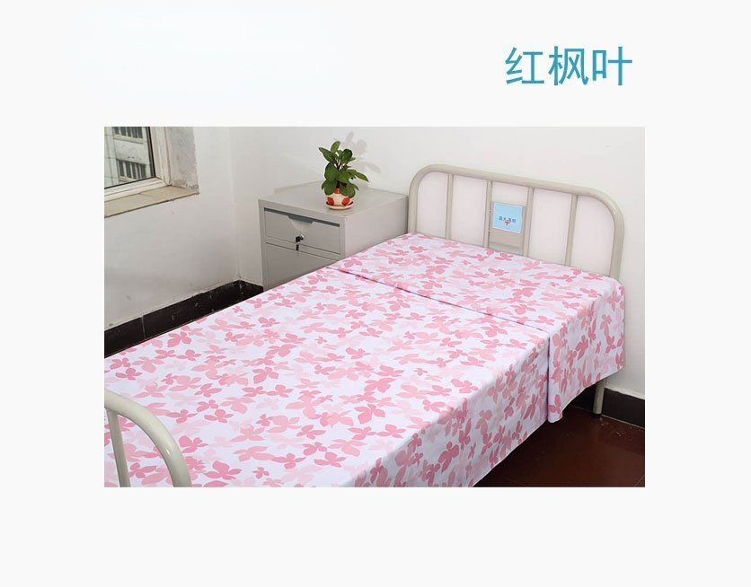 医院床单红枫叶
